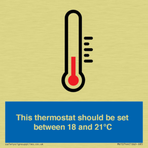This thermostat should be set between 18 and 21°C